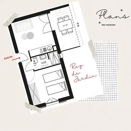 Apartment T2 Cyprien, Climatise, Piscines, Resto, Plages 2-4 Pers Lecci